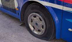 6: 3b shot up tyre
